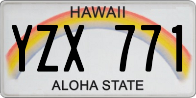 HI license plate YZX771