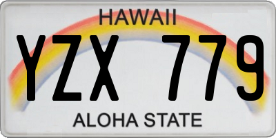 HI license plate YZX779