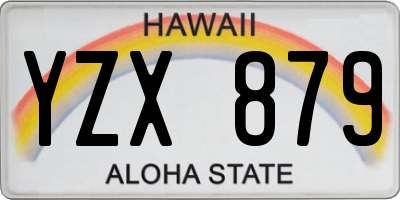 HI license plate YZX879