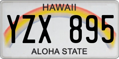 HI license plate YZX895
