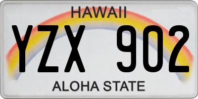 HI license plate YZX902