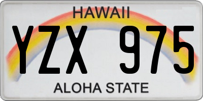 HI license plate YZX975