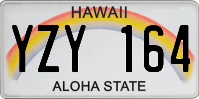 HI license plate YZY164