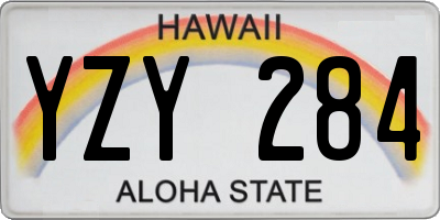 HI license plate YZY284
