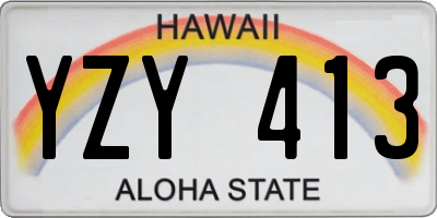 HI license plate YZY413