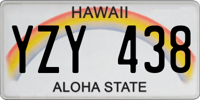 HI license plate YZY438
