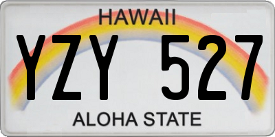 HI license plate YZY527