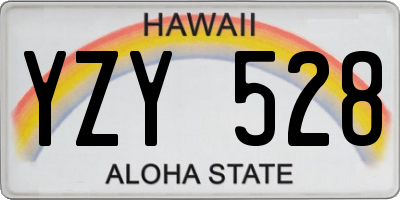 HI license plate YZY528