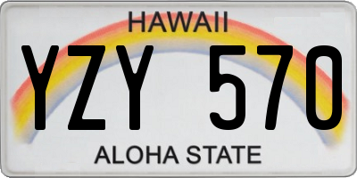 HI license plate YZY570