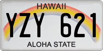 HI license plate YZY621