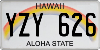 HI license plate YZY626