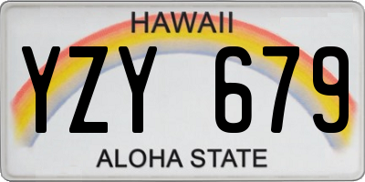 HI license plate YZY679