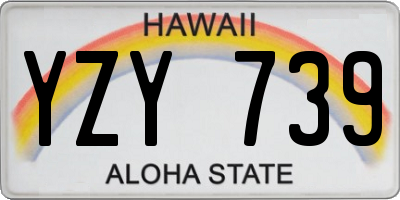 HI license plate YZY739