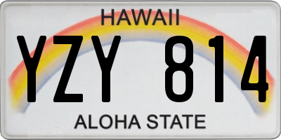 HI license plate YZY814