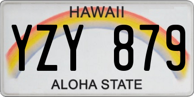 HI license plate YZY879