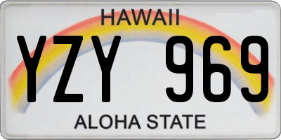 HI license plate YZY969