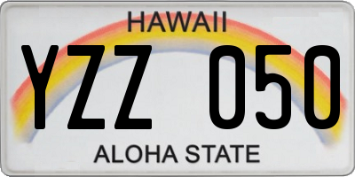 HI license plate YZZ050
