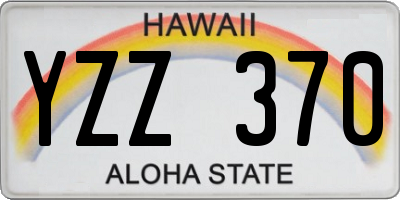 HI license plate YZZ370