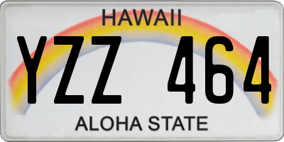 HI license plate YZZ464