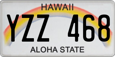 HI license plate YZZ468