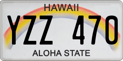 HI license plate YZZ470