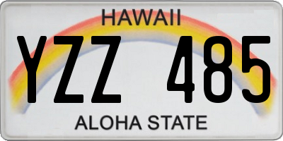 HI license plate YZZ485