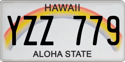 HI license plate YZZ779