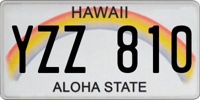 HI license plate YZZ810