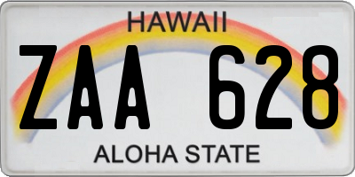 HI license plate ZAA628