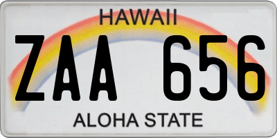 HI license plate ZAA656
