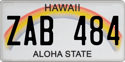HI license plate ZAB484