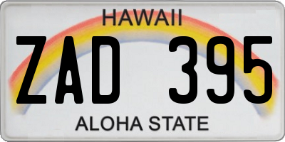HI license plate ZAD395