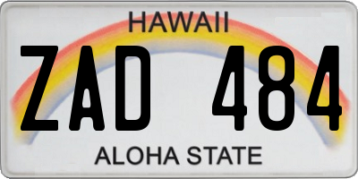 HI license plate ZAD484