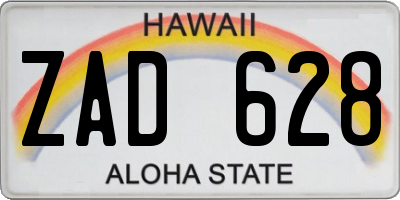 HI license plate ZAD628