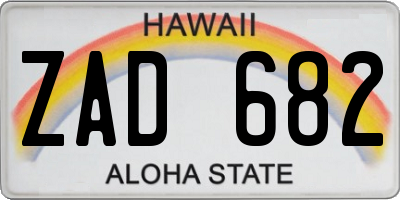 HI license plate ZAD682