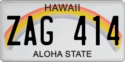 HI license plate ZAG414