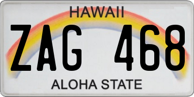 HI license plate ZAG468