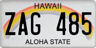 HI license plate ZAG485