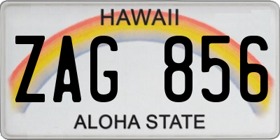 HI license plate ZAG856