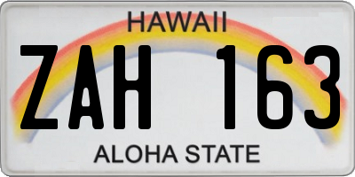 HI license plate ZAH163