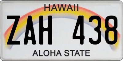 HI license plate ZAH438