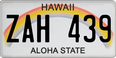 HI license plate ZAH439