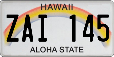 HI license plate ZAI145