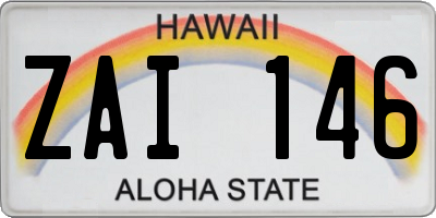HI license plate ZAI146