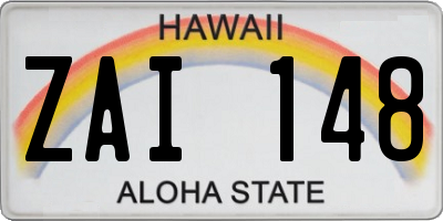 HI license plate ZAI148