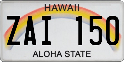 HI license plate ZAI150