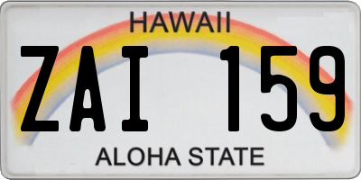 HI license plate ZAI159
