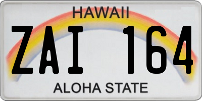 HI license plate ZAI164
