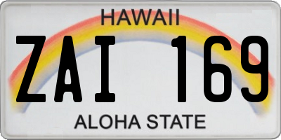 HI license plate ZAI169