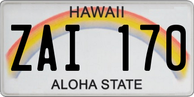 HI license plate ZAI170